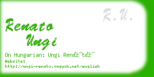 renato ungi business card